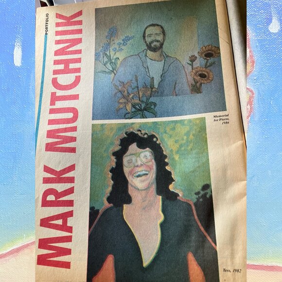 "Avatar" - Male - 12"x12" Signed Original Painting by MARK MUTCHNIK 1987 - Picture 9 of 10